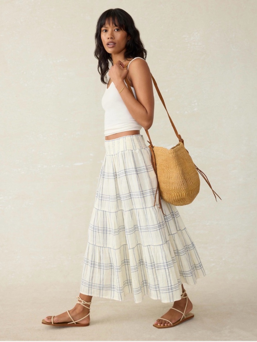 Faherty Organic Cotton Maxi Skirt - Medium
